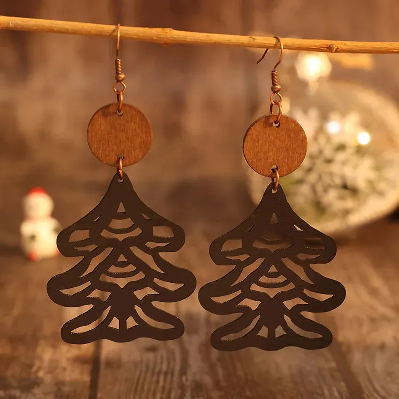 Wooden Cutout Tree Shape Earrings sold by Gigi Laurent