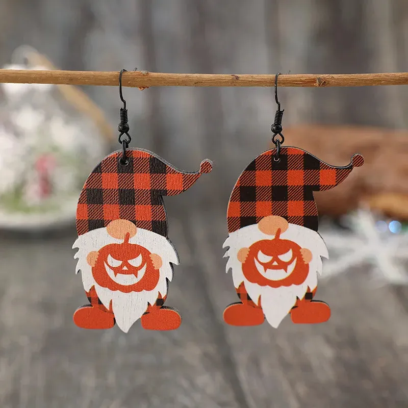 Wooden Dwarfs Pumpkin Dangle Earrings sold by Gigi Laurent product image thumbnail 4