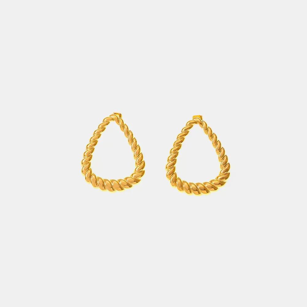18K Gold-Plated Twisted Earrings sold by Gigi Laurent product image thumbnail 4