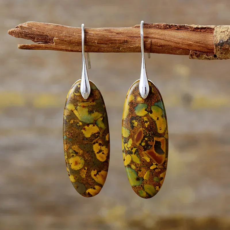 Natural Stone Copper Dangle Earrings sold by Gigi Laurent product image thumbnail 4