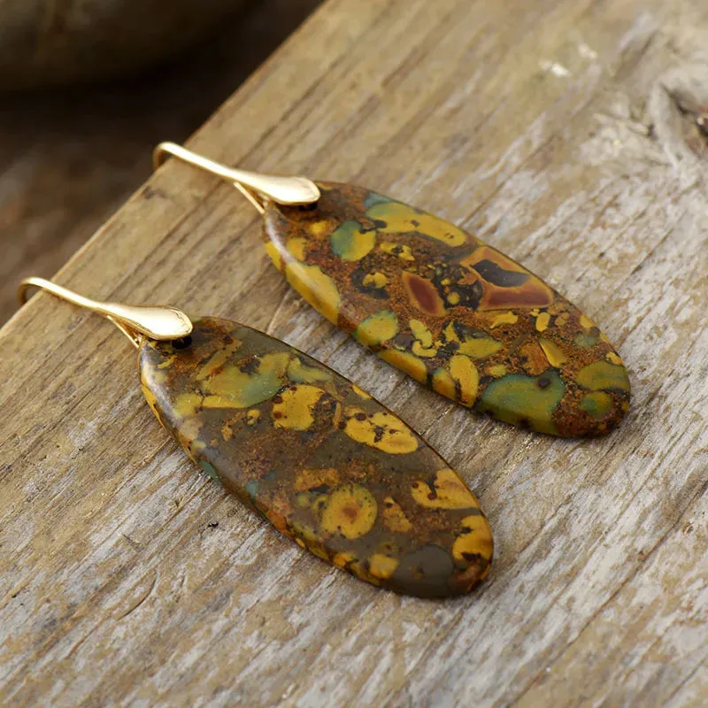 Natural Stone Copper Dangle Earrings sold by Gigi Laurent product image thumbnail 3