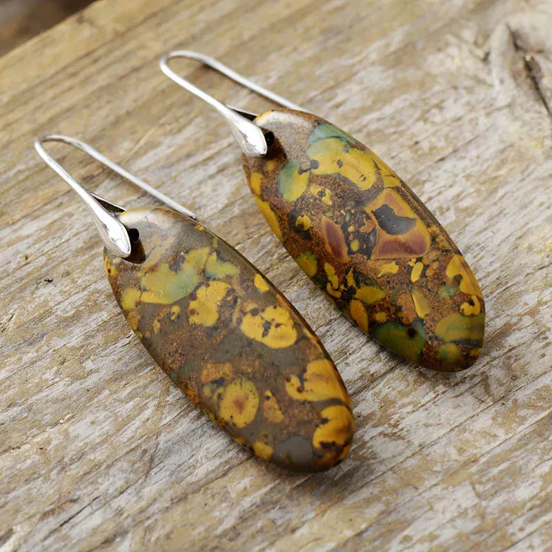 Natural Stone Copper Dangle Earrings sold by Gigi Laurent product image thumbnail 5