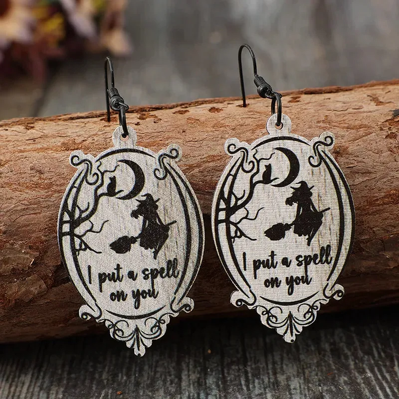Witch Wooden Dangle Earrings sold by Gigi Laurent product image thumbnail 4