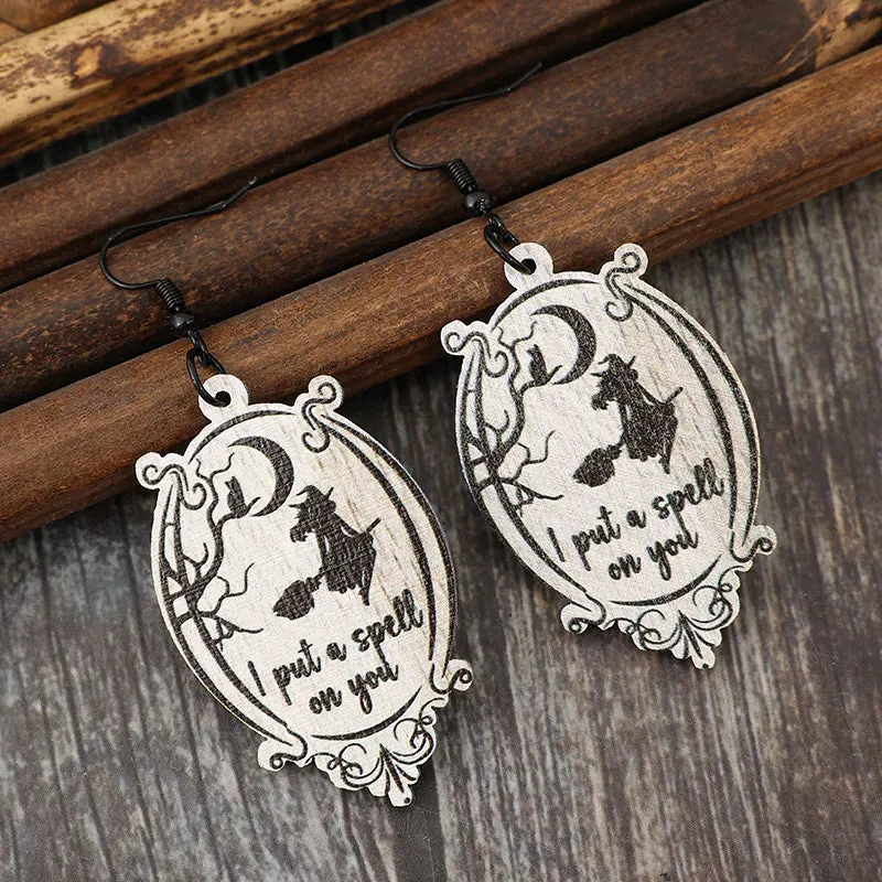 Witch Wooden Dangle Earrings sold by Gigi Laurent product image thumbnail 2