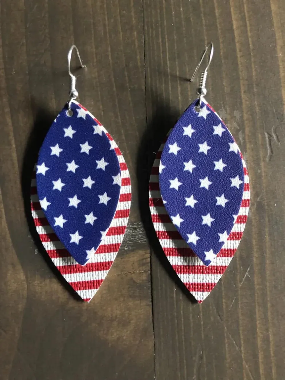 PU Leather Leaf Dangle Earrings sold by Gigi Laurent product image thumbnail 2