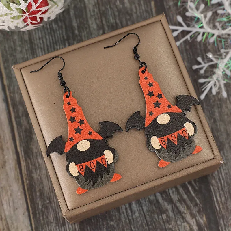 Wooden Point Hat Gnome Shape Earrings sold by Gigi Laurent product image thumbnail 3