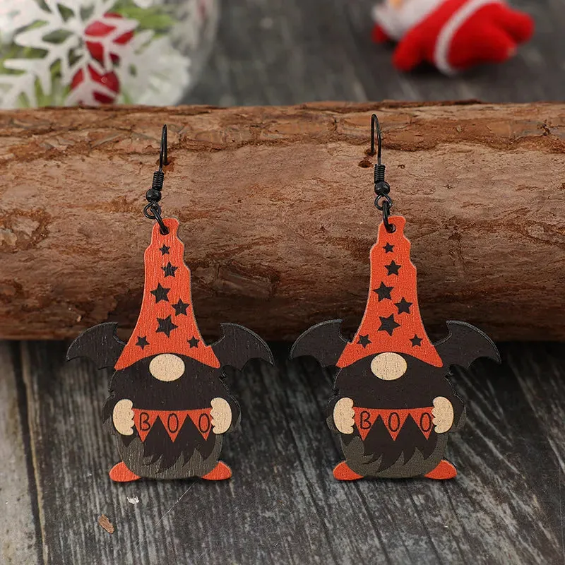 Wooden Point Hat Gnome Shape Earrings sold by Gigi Laurent product image thumbnail 2