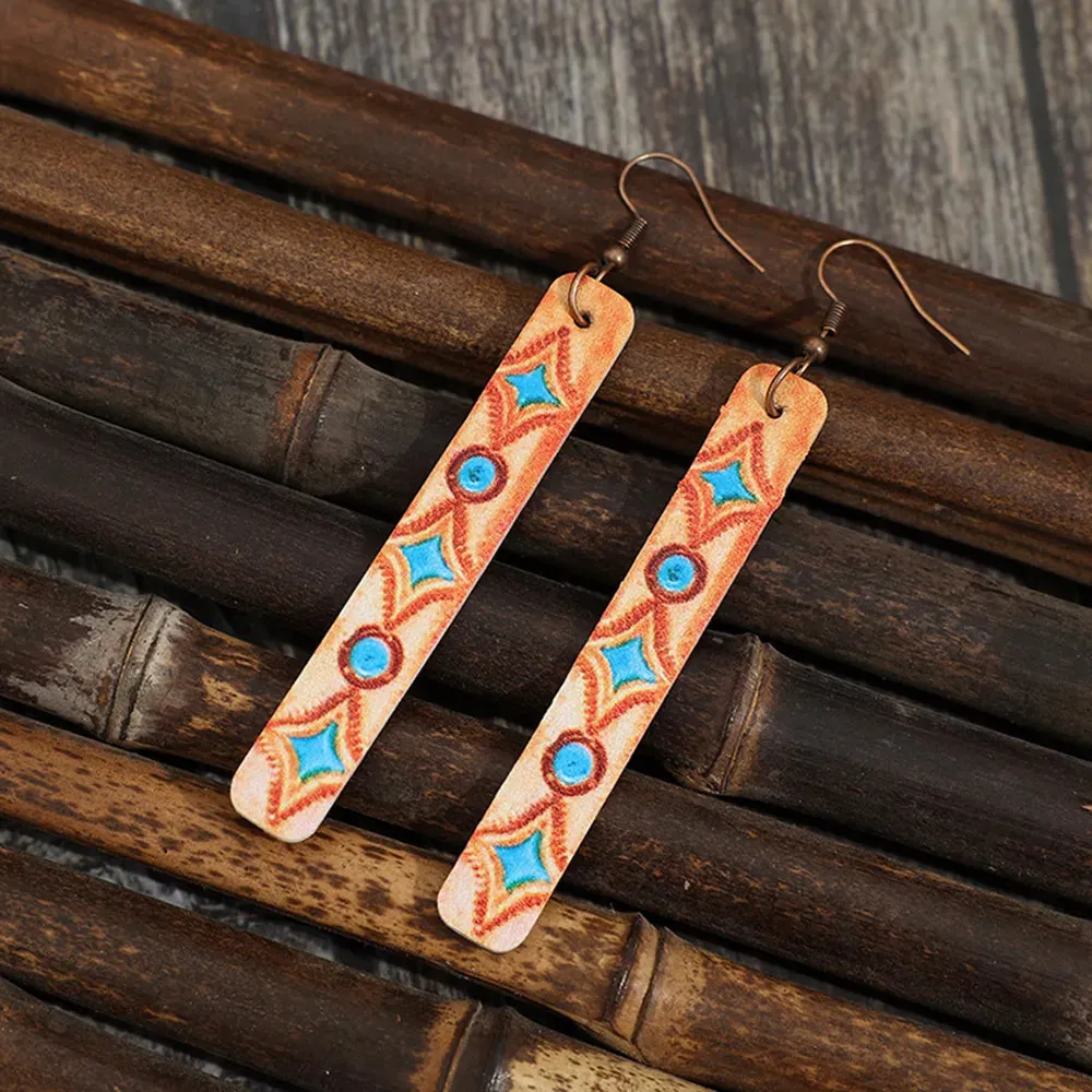 Geometric Leather Bar Earrings sold by Gigi Laurent product image thumbnail 3