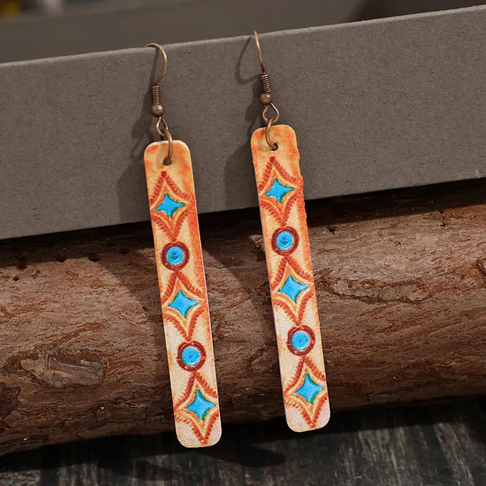 Geometric Leather Bar Earrings sold by Gigi Laurent product image thumbnail 2