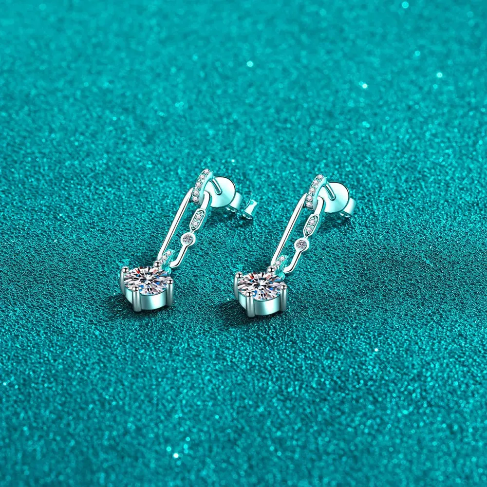 2 Carat Moissanite 925 Sterling Silver Earrings sold by Gigi Laurent product image thumbnail 4