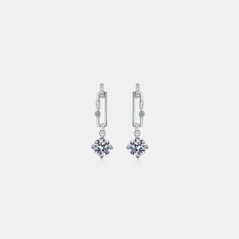 2 Carat Moissanite 925 Sterling Silver Earrings sold by Gigi Laurent