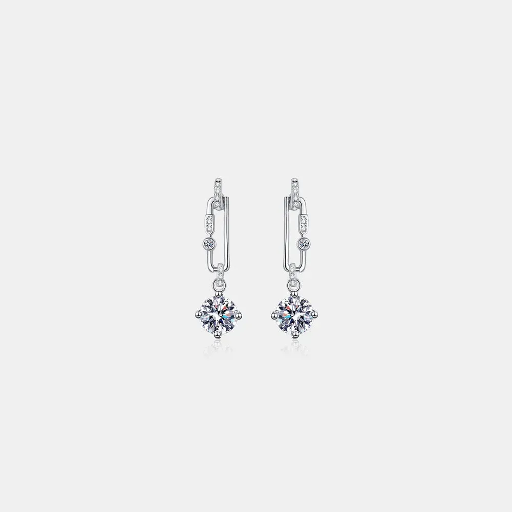 2 Carat Moissanite 925 Sterling Silver Earrings sold by Gigi Laurent