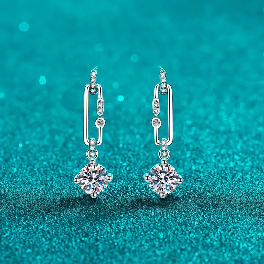 2 Carat Moissanite 925 Sterling Silver Earrings sold by Gigi Laurent product image thumbnail 3