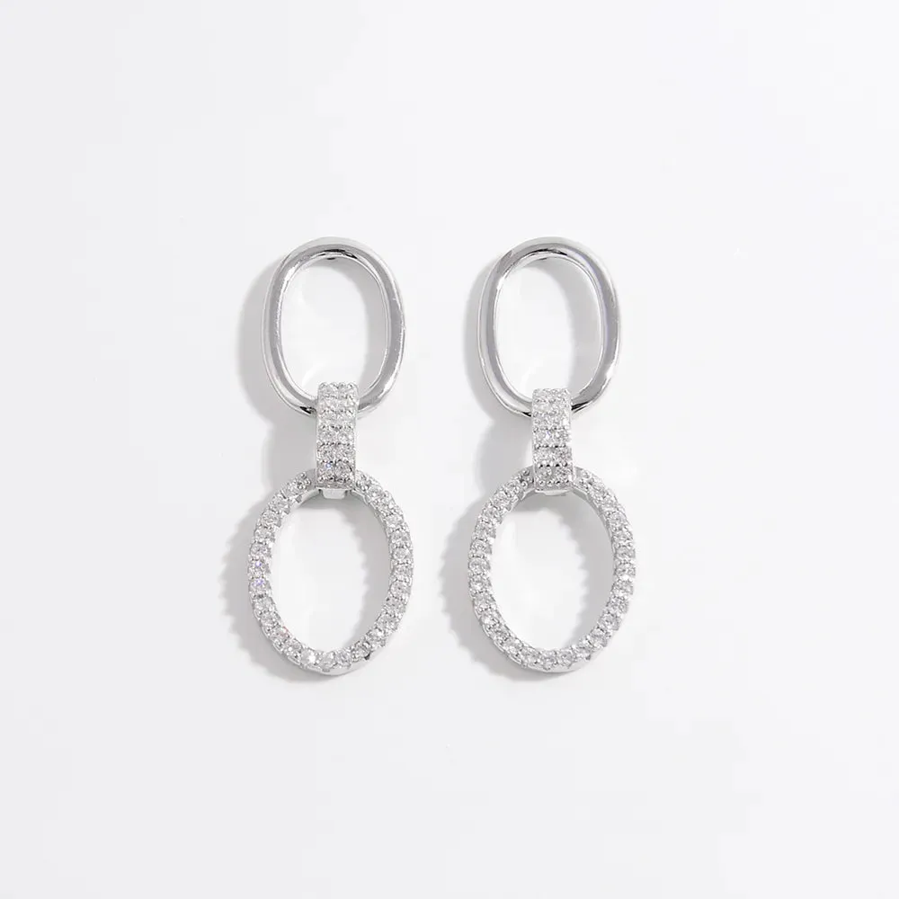 Zircon 925 Sterling Silver Dangle Earrings sold by Gigi Laurent product image thumbnail 2