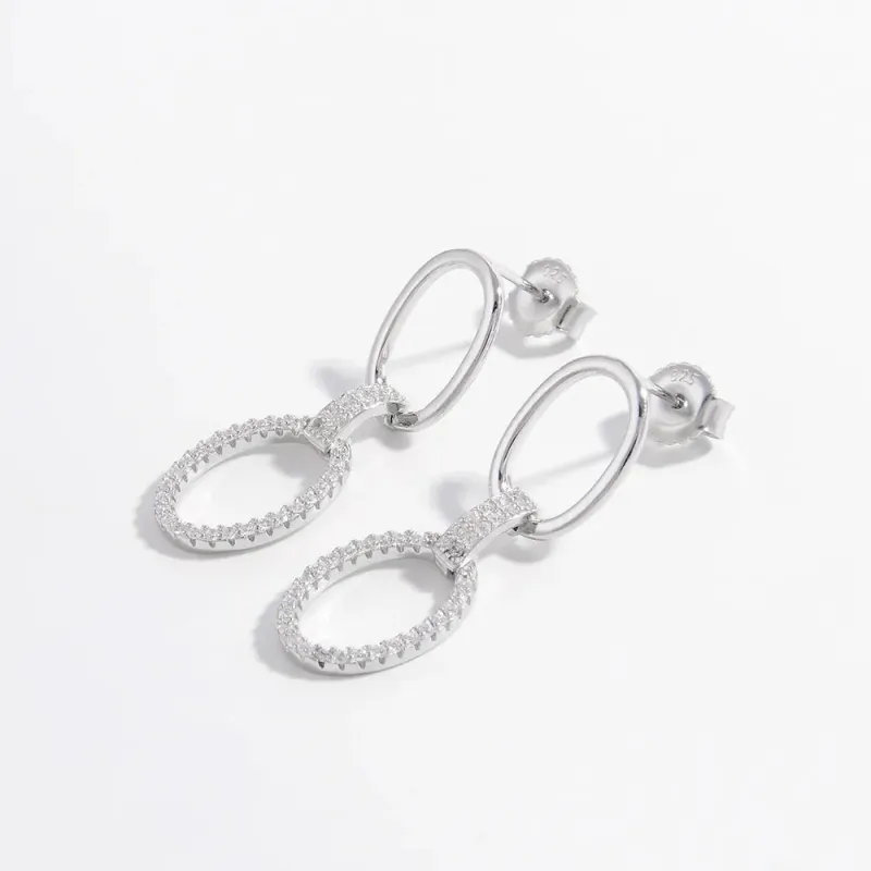 Zircon 925 Sterling Silver Dangle Earrings sold by Gigi Laurent