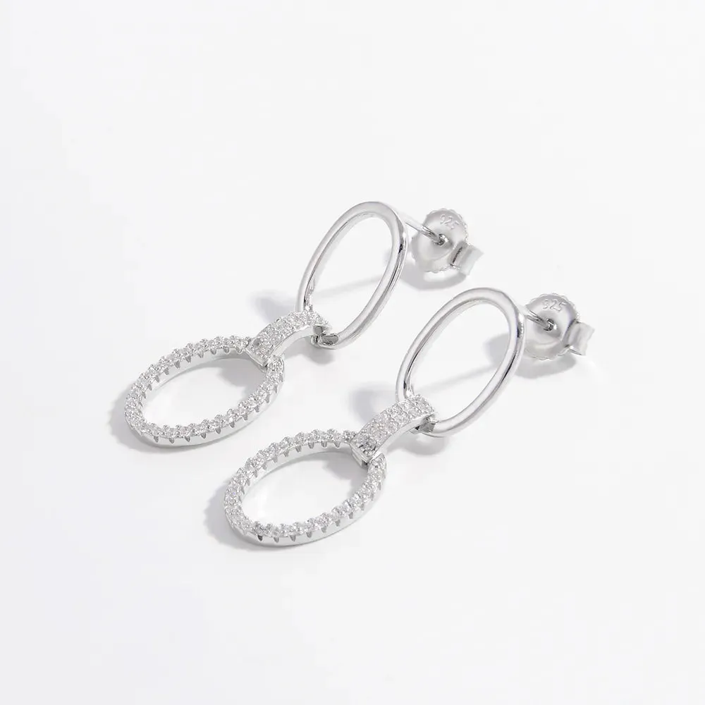 Zircon 925 Sterling Silver Dangle Earrings sold by Gigi Laurent