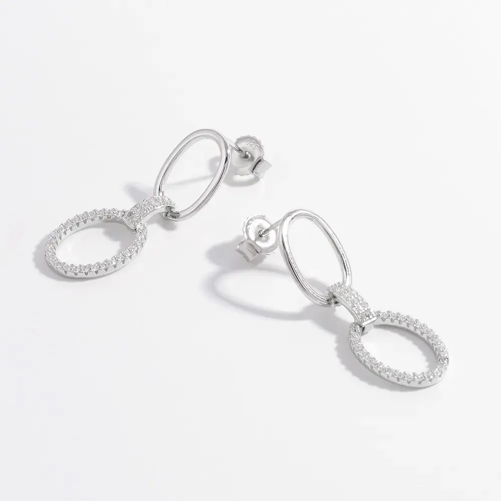 Zircon 925 Sterling Silver Dangle Earrings sold by Gigi Laurent product image thumbnail 3