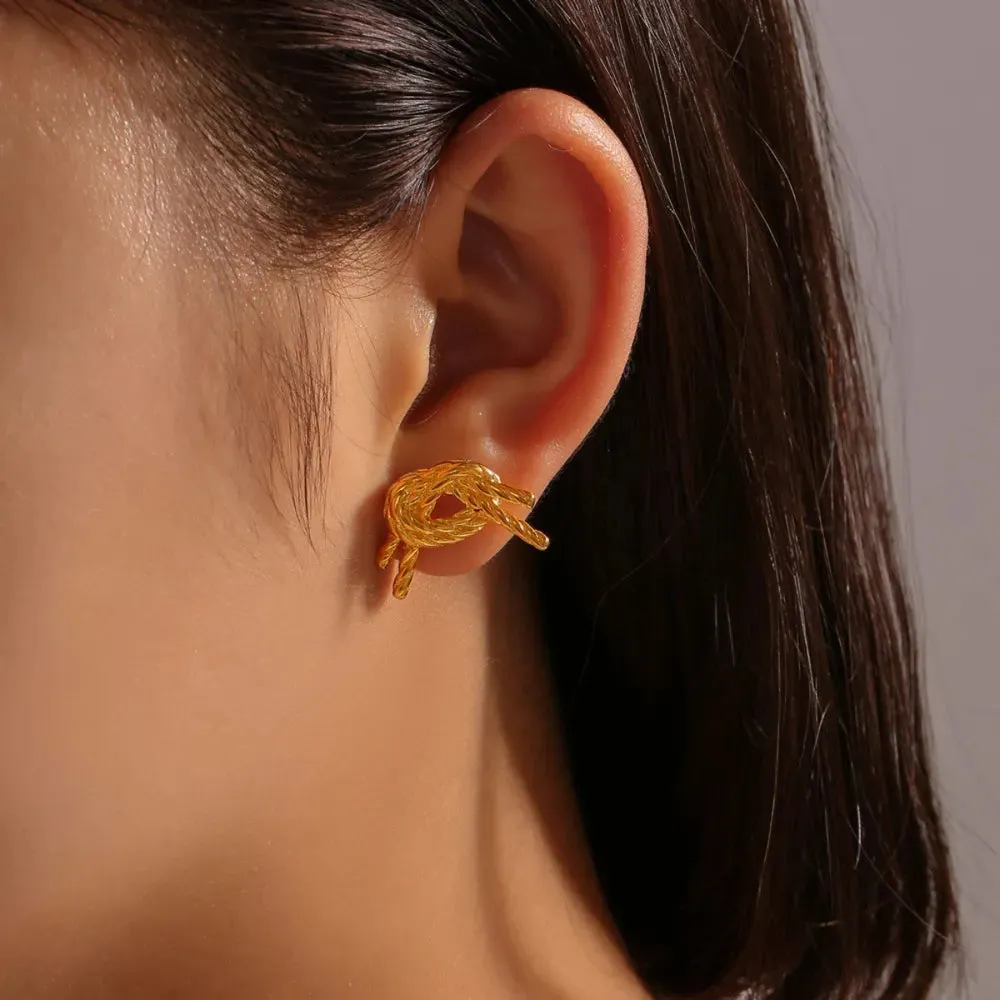 Titanium Steel Stud Earrings sold by Gigi Laurent product image thumbnail 5