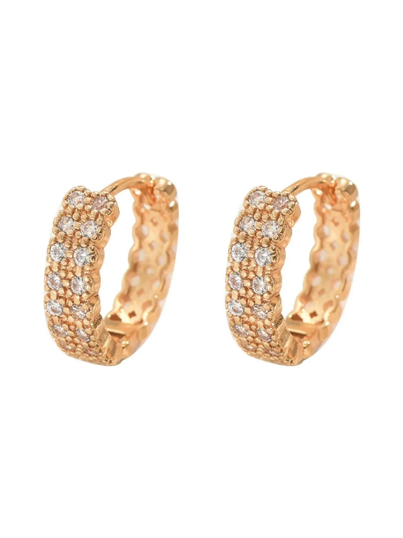 Inland Zircon Hoop Earrings sold by Gigi Laurent product image thumbnail 4