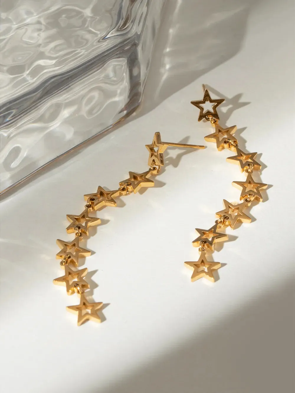 Stainless Steel Cutout Star Earrings sold by Gigi Laurent product image thumbnail 5