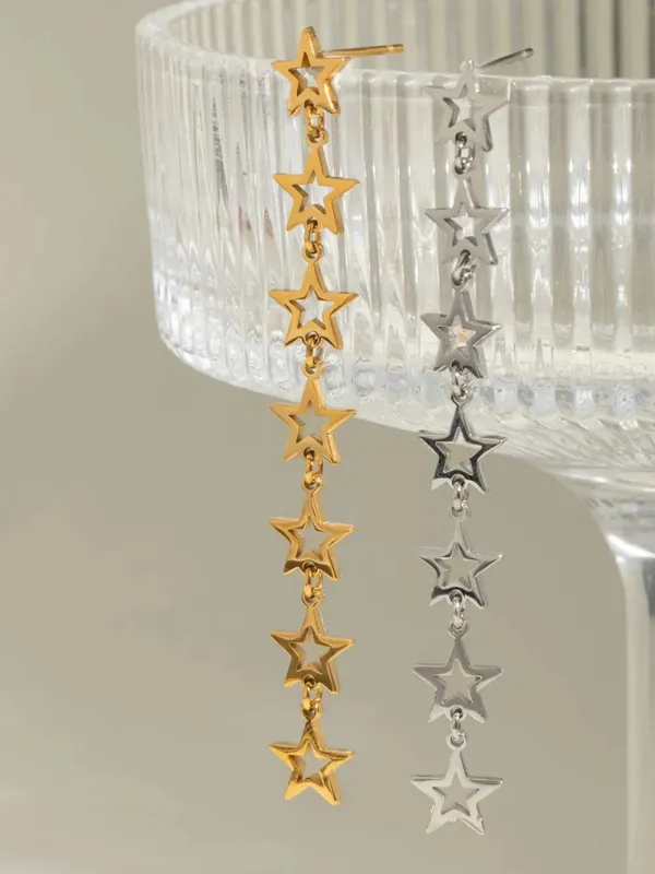 Stainless Steel Cutout Star Earrings sold by Gigi Laurent