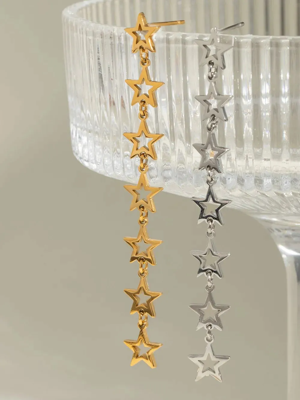 Stainless Steel Cutout Star Earrings sold by Gigi Laurent