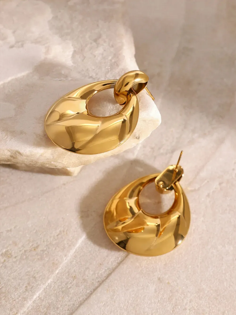 Stainless Steel Teardrop Shape Earrings sold by Gigi Laurent product image thumbnail 5