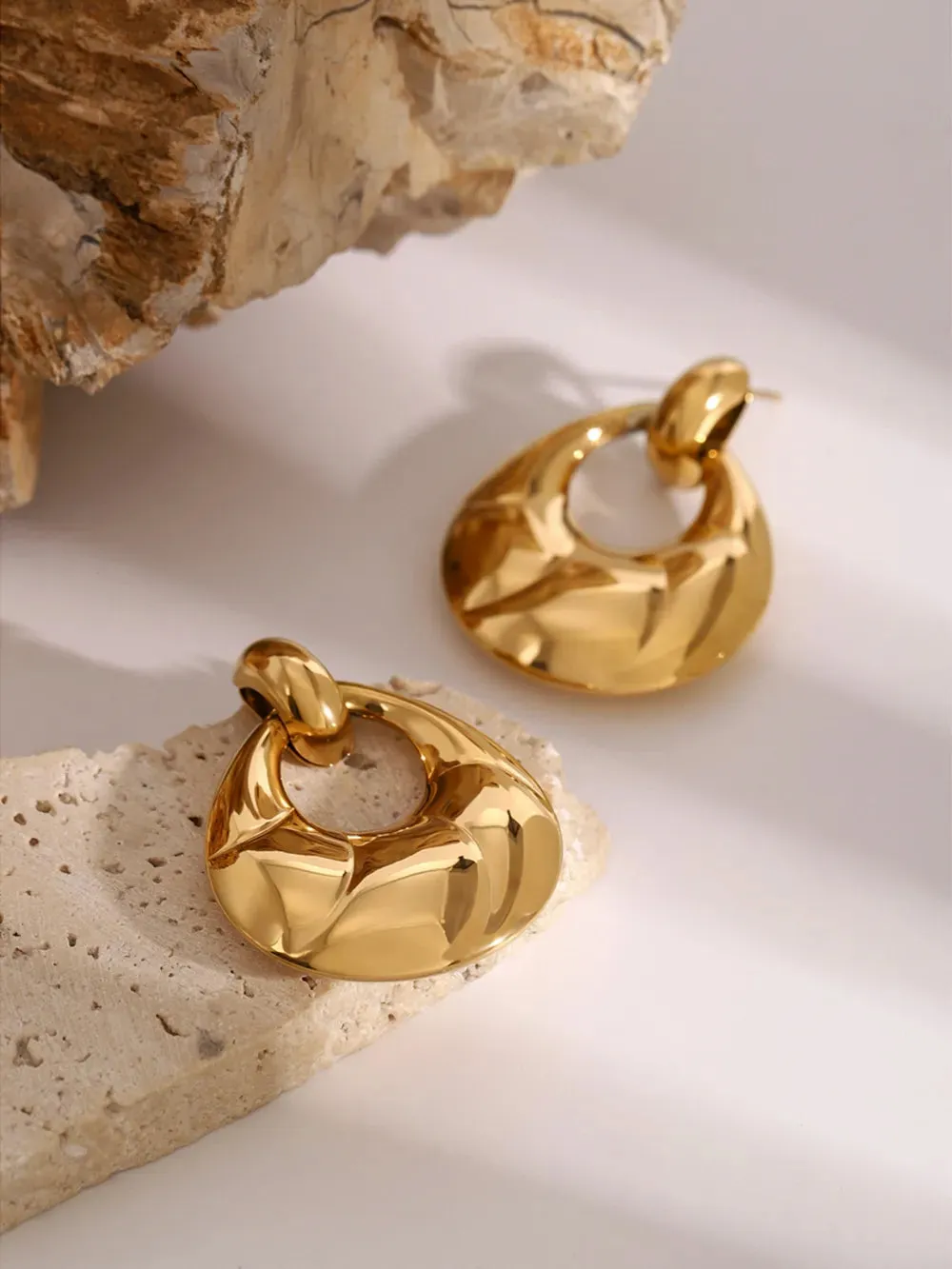 Stainless Steel Teardrop Shape Earrings sold by Gigi Laurent product image thumbnail 4