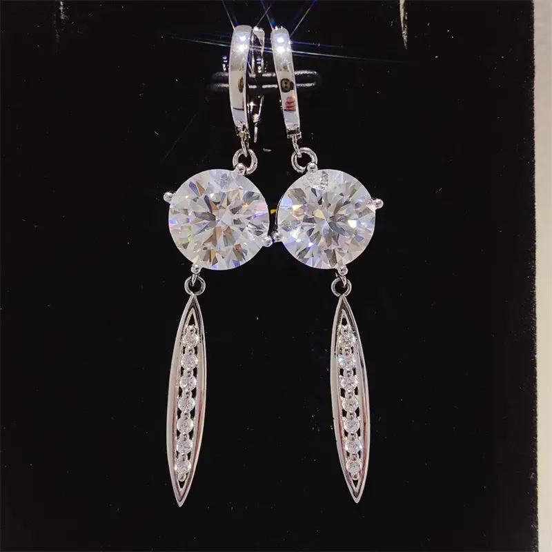 10 Carat Moissanite 925 Sterling Silver Earrings sold by Gigi Laurent product image thumbnail 3