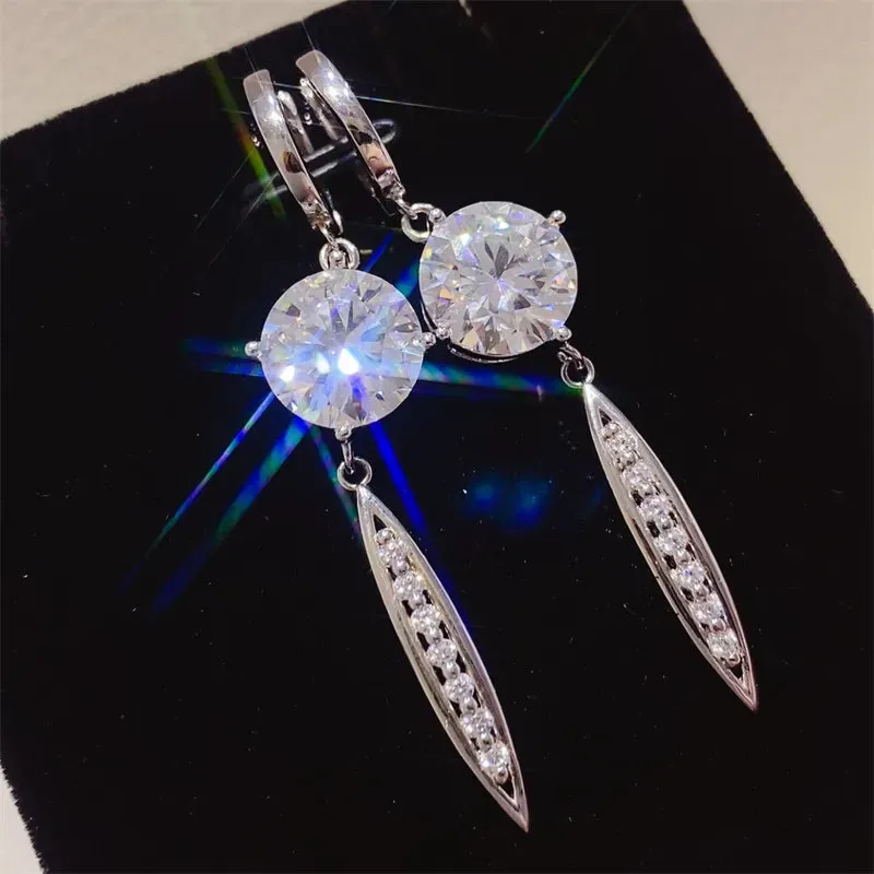 10 Carat Moissanite 925 Sterling Silver Earrings sold by Gigi Laurent product image thumbnail 4