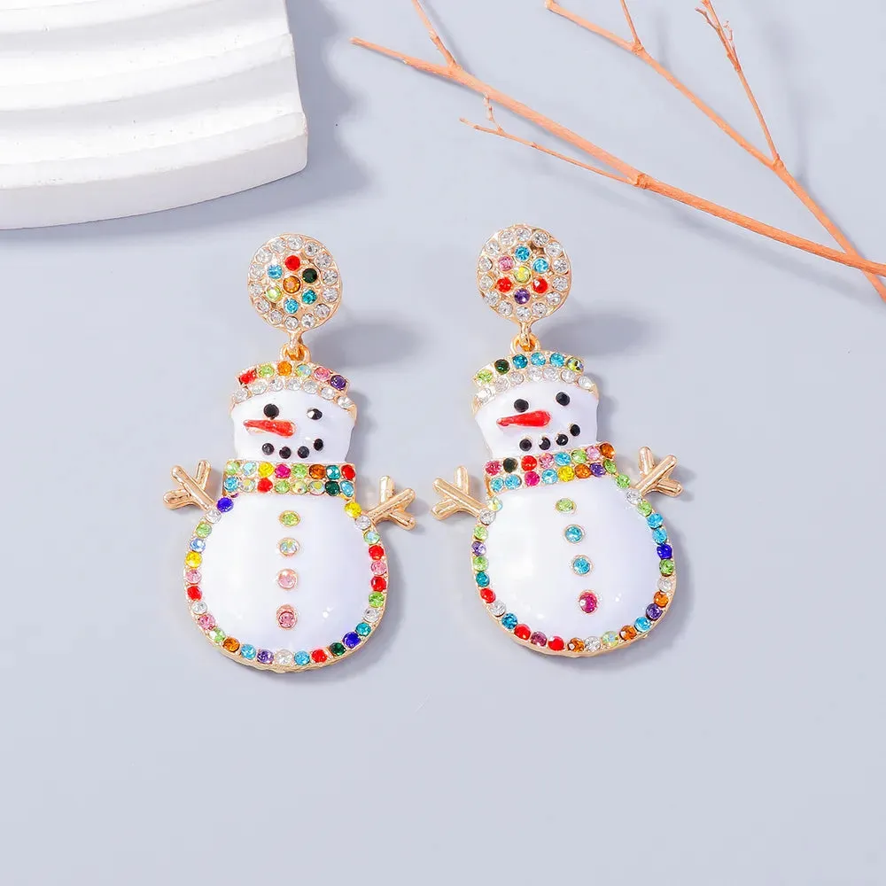 Alloy Rhinestone Snowman Earrings sold by Gigi Laurent product image thumbnail 2
