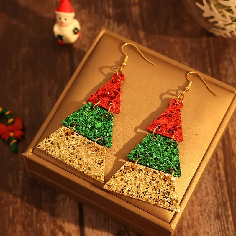 PU Leather Sequin Earrings sold by Gigi Laurent product image thumbnail 4