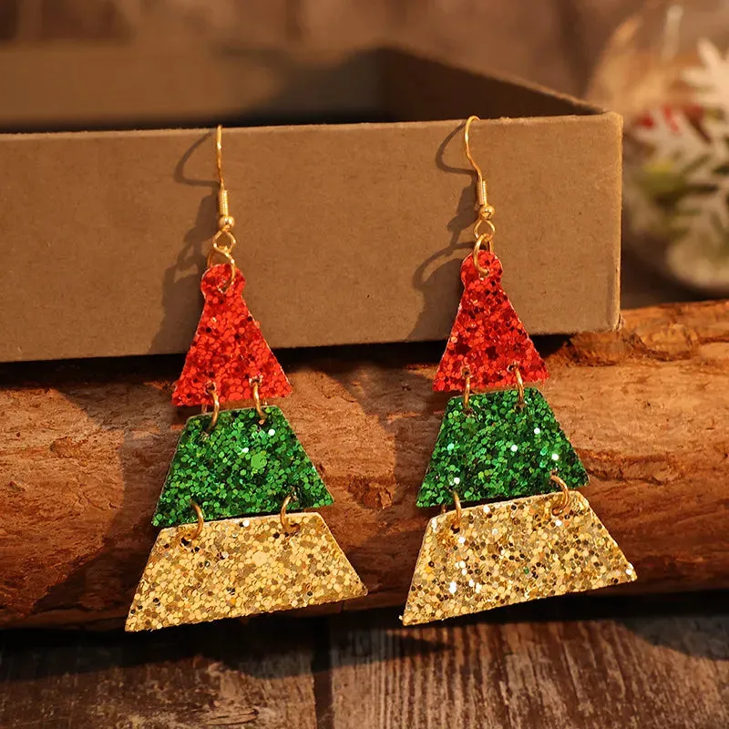 PU Leather Sequin Earrings sold by Gigi Laurent product image thumbnail 3
