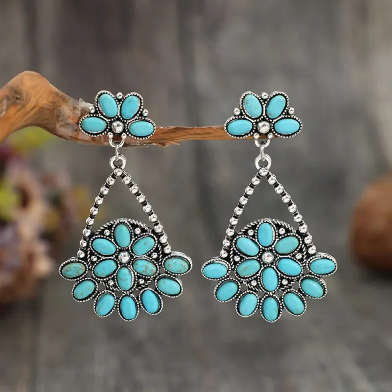 Artificial Turquoise Teardrop Earrings sold by Gigi Laurent