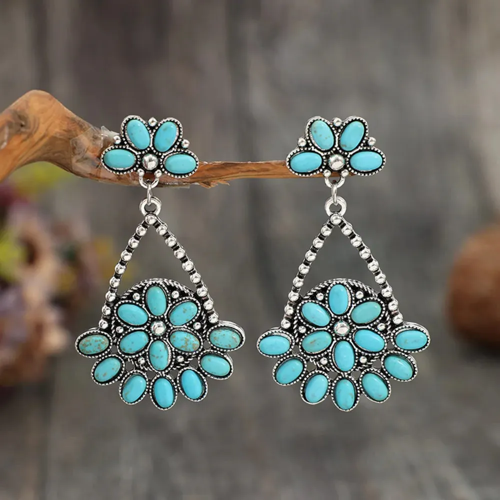 Artificial Turquoise Teardrop Earrings sold by Gigi Laurent