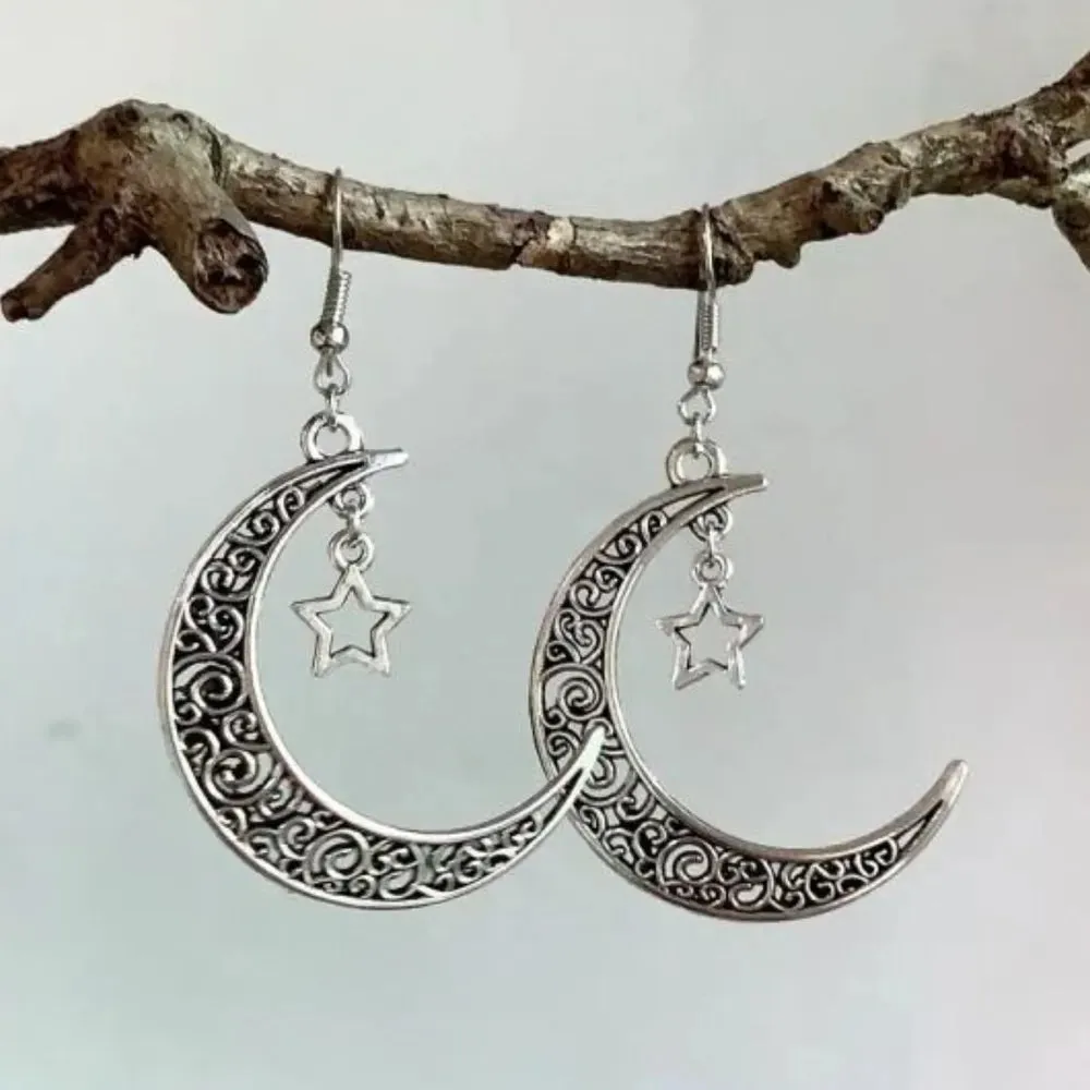 Alloy Cutout Moon Earrings sold by Gigi Laurent product image thumbnail 5