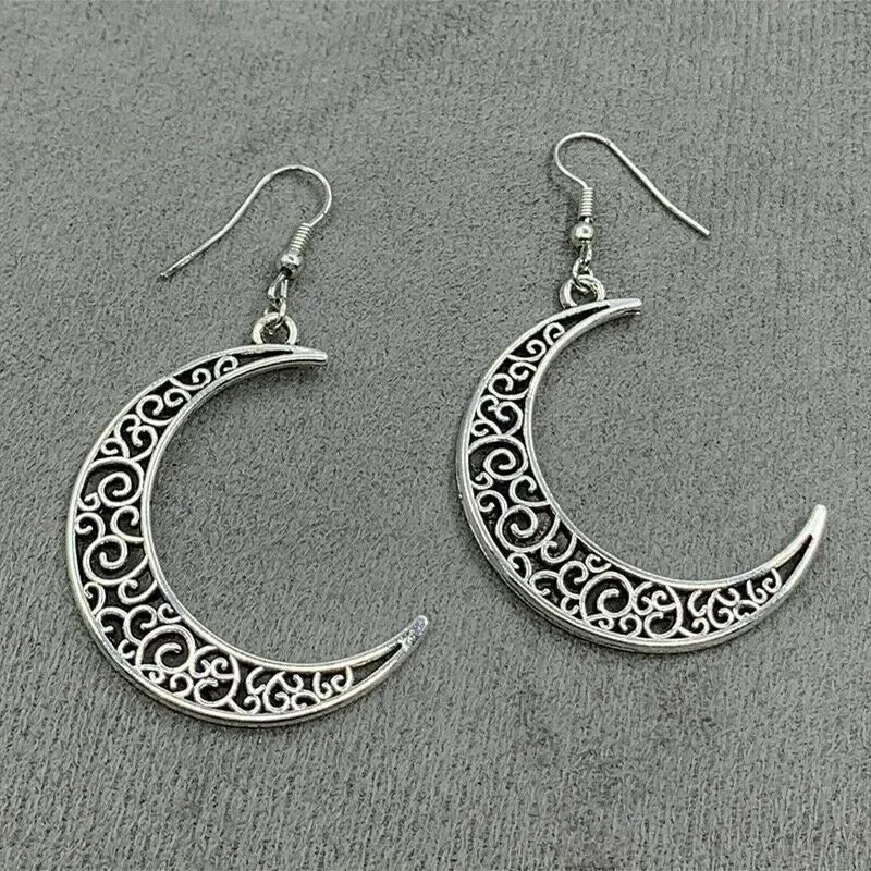 Alloy Cutout Moon Earrings sold by Gigi Laurent product image thumbnail 2