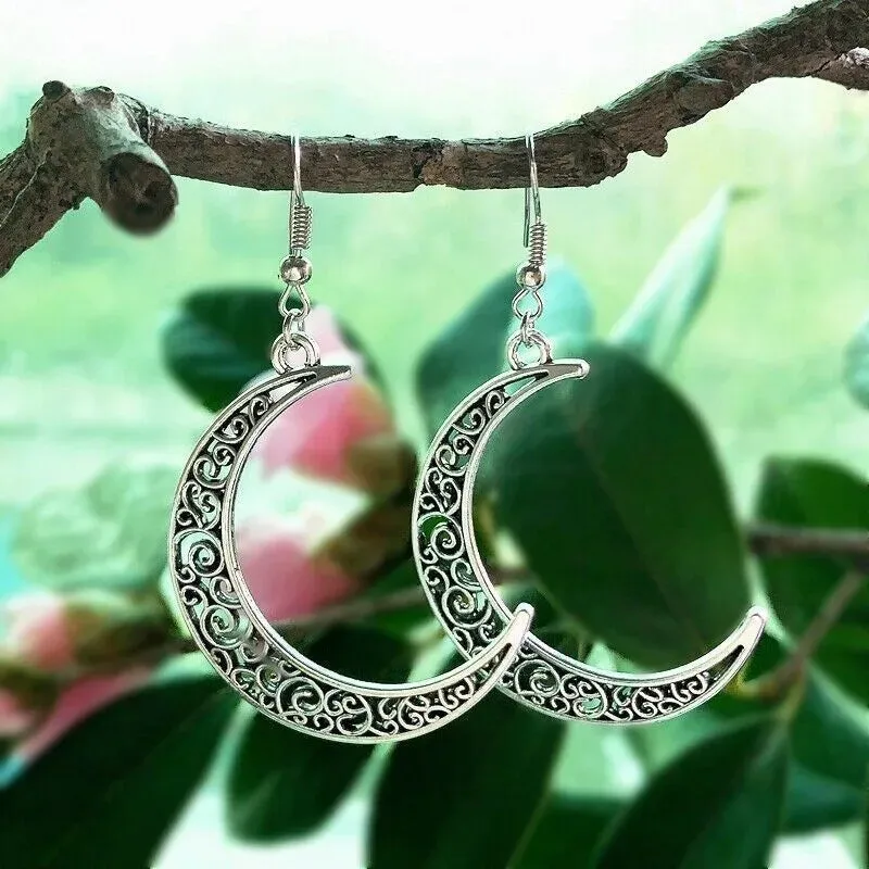 Alloy Cutout Moon Earrings sold by Gigi Laurent product image thumbnail 3
