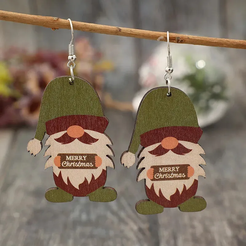 Wooden Gnome Dangle Earrings sold by Gigi Laurent