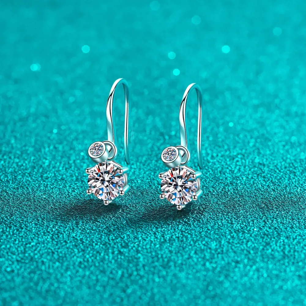 2 Carat Moissanite 925 Sterling Silver Earrings sold by Gigi Laurent product image thumbnail 3