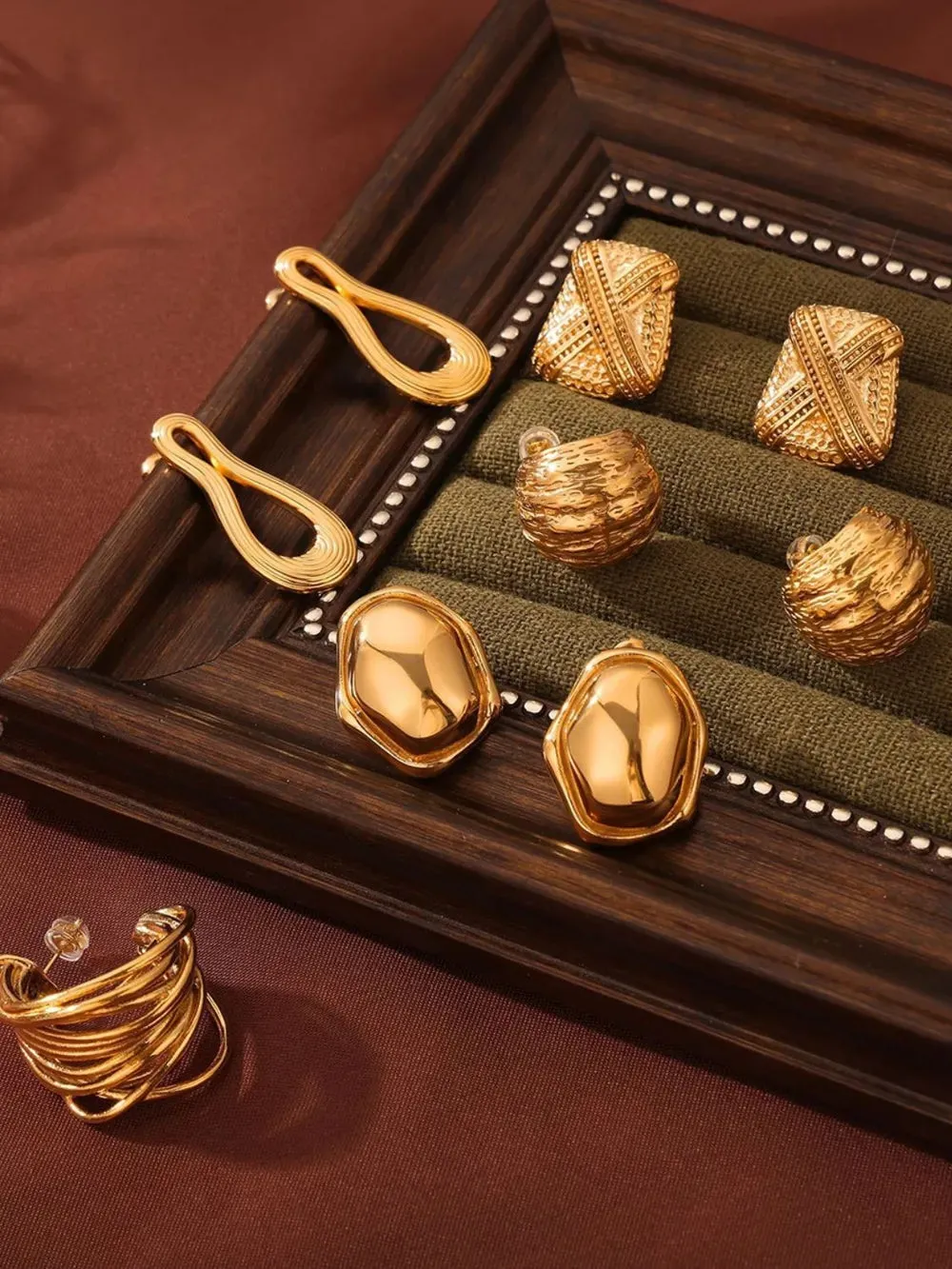 Titanium Steel Geometric Shape Earrings sold by Gigi Laurent product image thumbnail 2