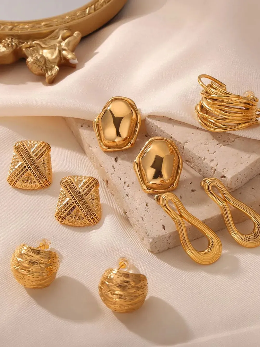 Titanium Steel Geometric Shape Earrings sold by Gigi Laurent