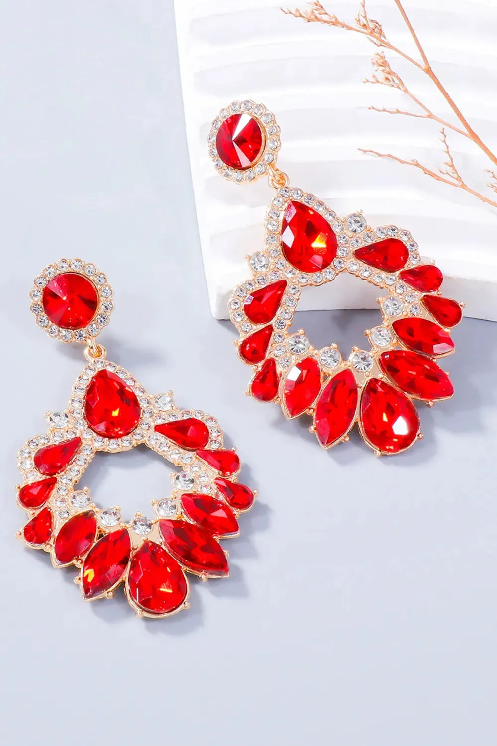 Alloy Rhinestone Dangle Earrings sold by Gigi Laurent product image thumbnail 5