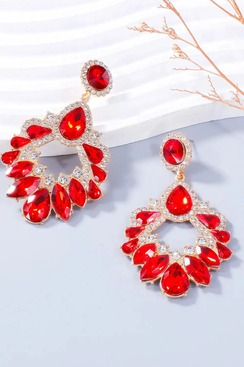 Alloy Rhinestone Dangle Earrings sold by Gigi Laurent product image thumbnail 3