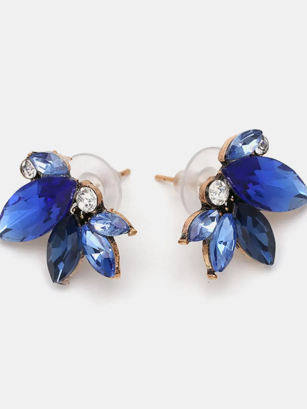 Alloy Rhinestone Flower Stud Earrings sold by Gigi Laurent