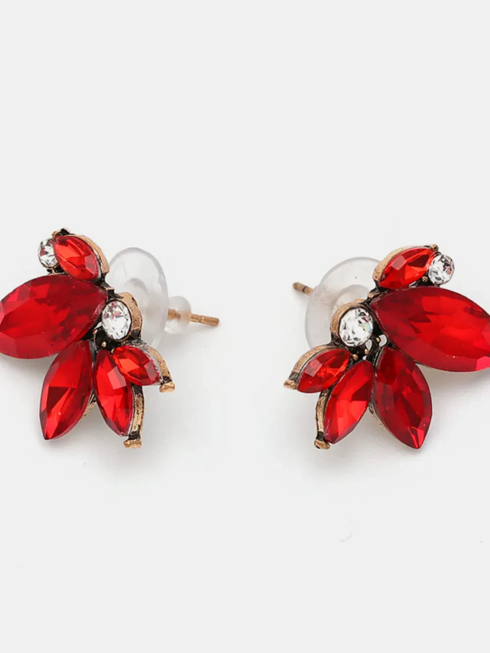 Alloy Rhinestone Flower Stud Earrings sold by Gigi Laurent product image thumbnail 2