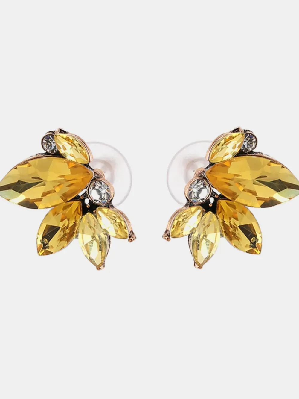 Alloy Rhinestone Flower Stud Earrings sold by Gigi Laurent product image thumbnail 4