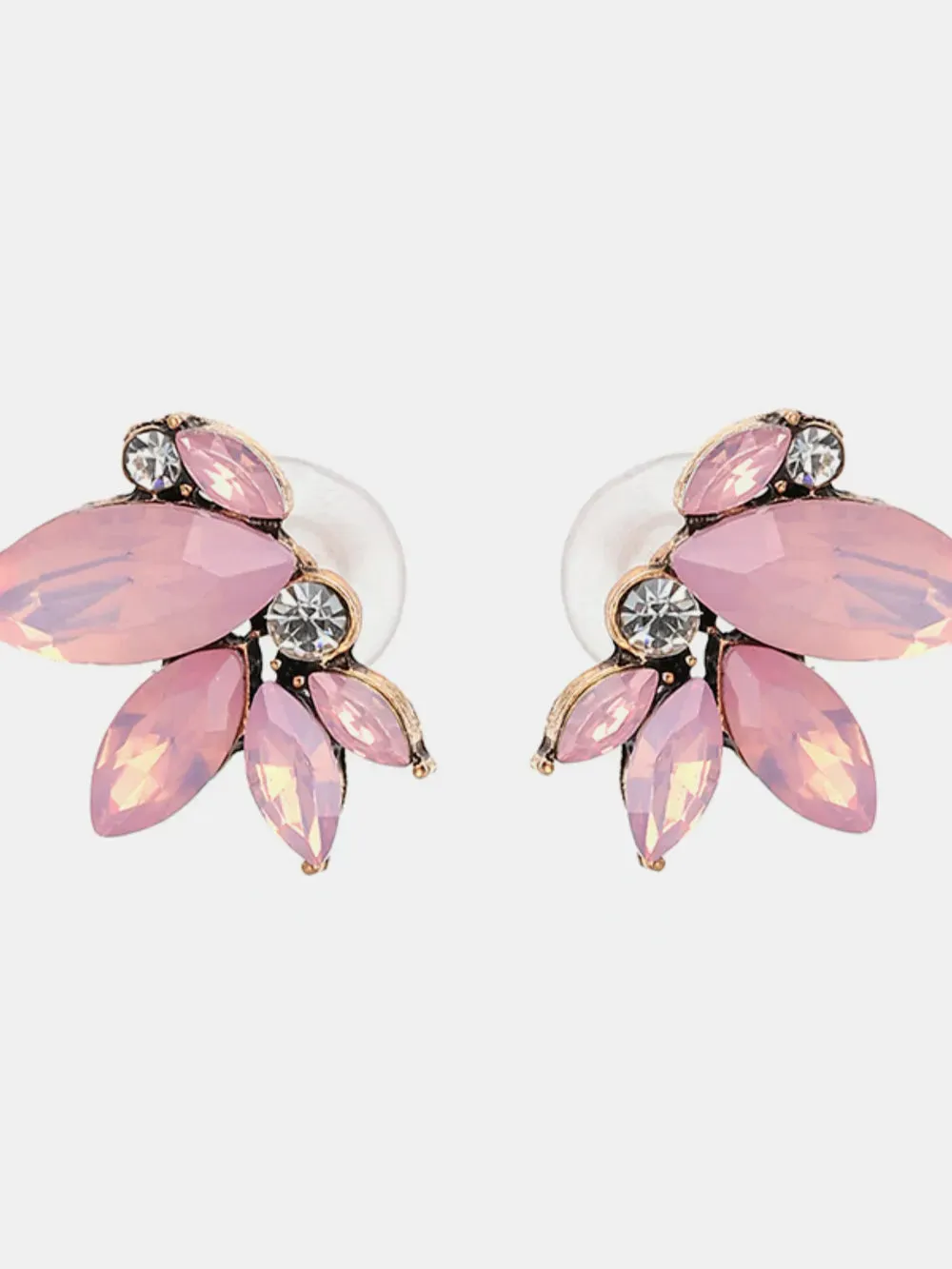Alloy Rhinestone Flower Stud Earrings sold by Gigi Laurent product image thumbnail 3