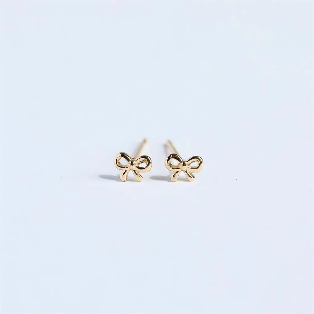 Copper Bow Stud Earrings sold by Gigi Laurent product image thumbnail 5