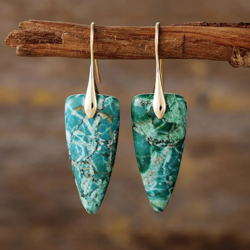 Natural Stone Geometric Shape Earrings sold by Gigi Laurent product image thumbnail 3